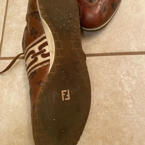 Fendi Men’s Leather Shoes Size 8 1/2 (EU)